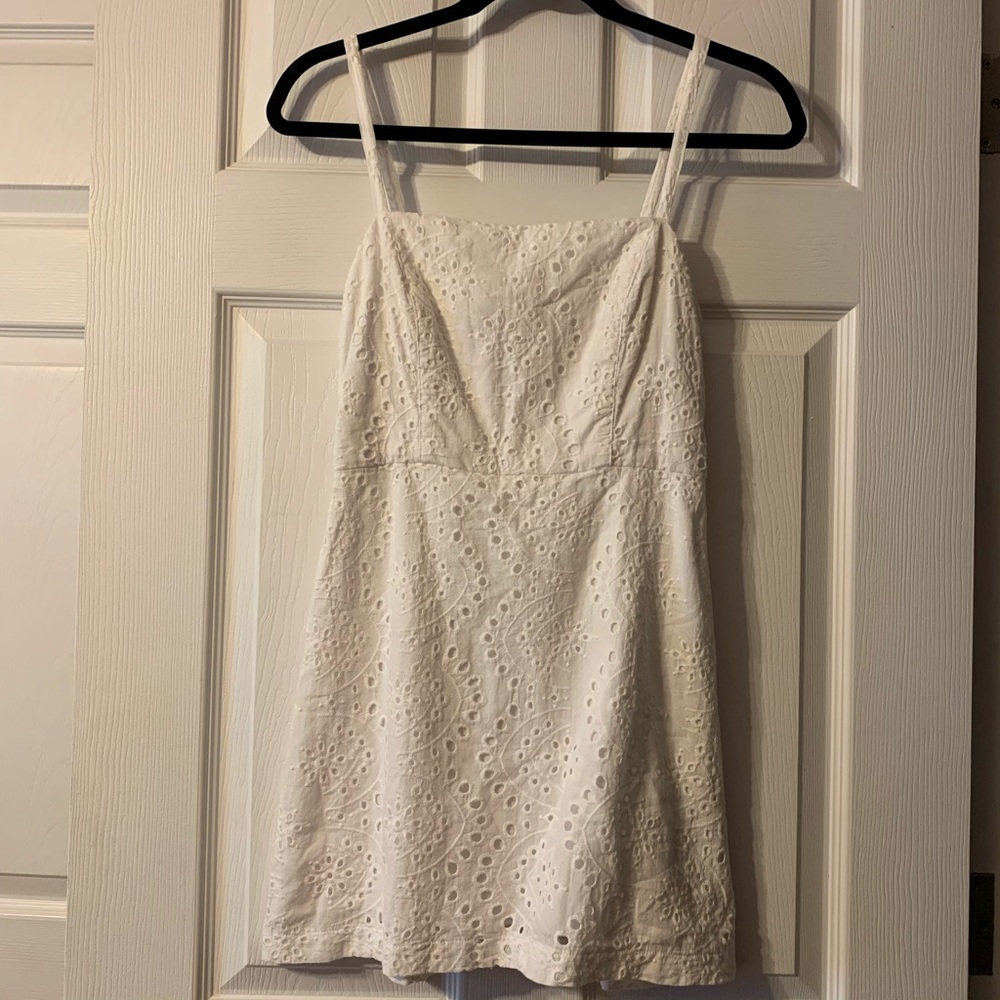 White eyelet dress